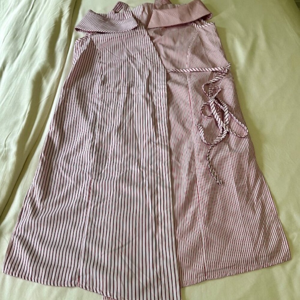 Red & White Pinstripe Dress